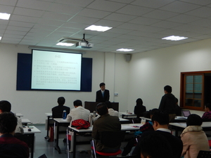 松田教授が上海の復旦大学で集中講義